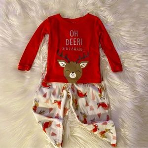 NWOT Carter's Child of Mine Girls 18 Months Deer Pajama Set
